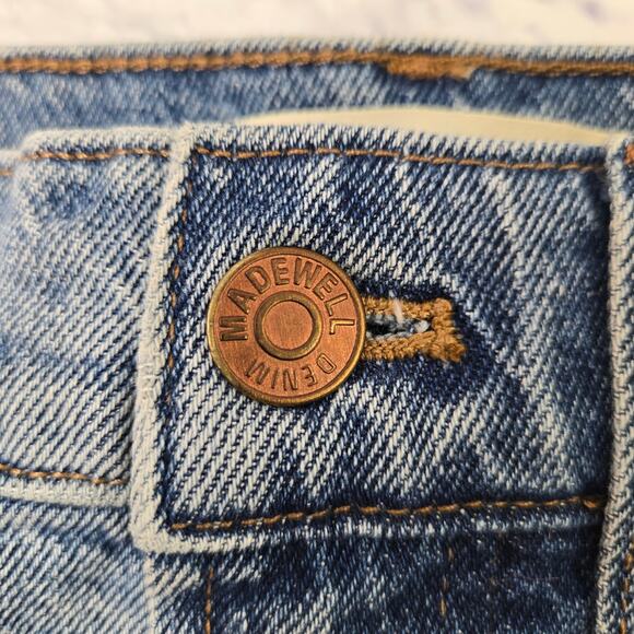 Madewell Women's Denim The Perfect Jean Short Frayed Hem Stretch MC647 size 25 - Picture 9 of 14